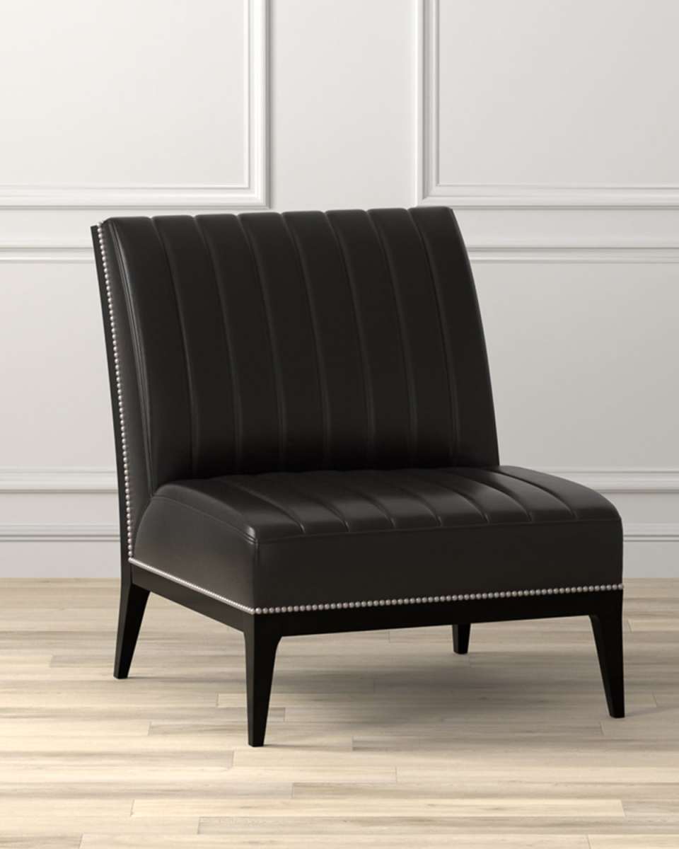 Agave Leather Slipper Chair